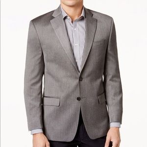 Gray and Black Herringbone Sport Coat